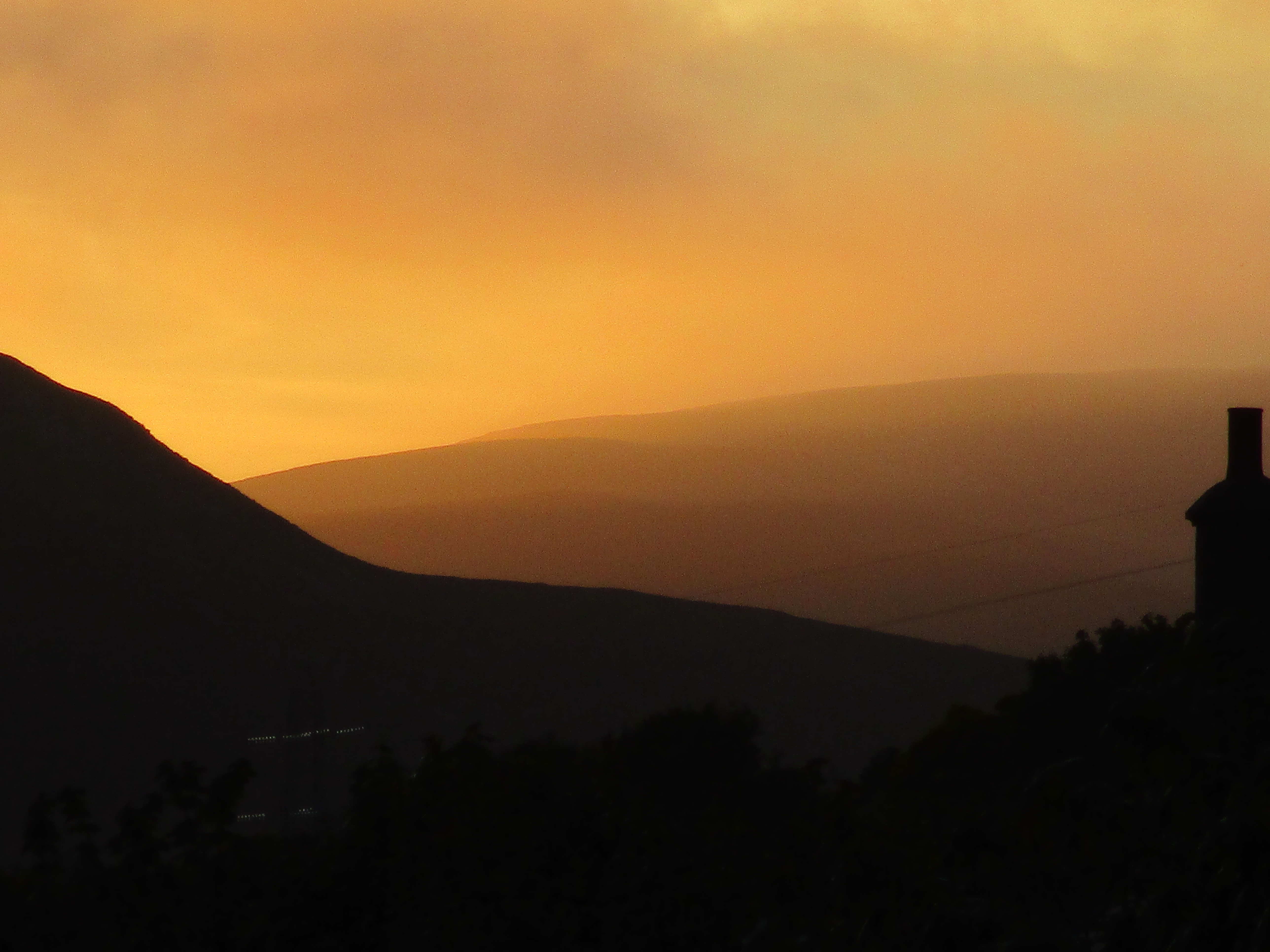 Looking up the Strath of Kildonan, Evening